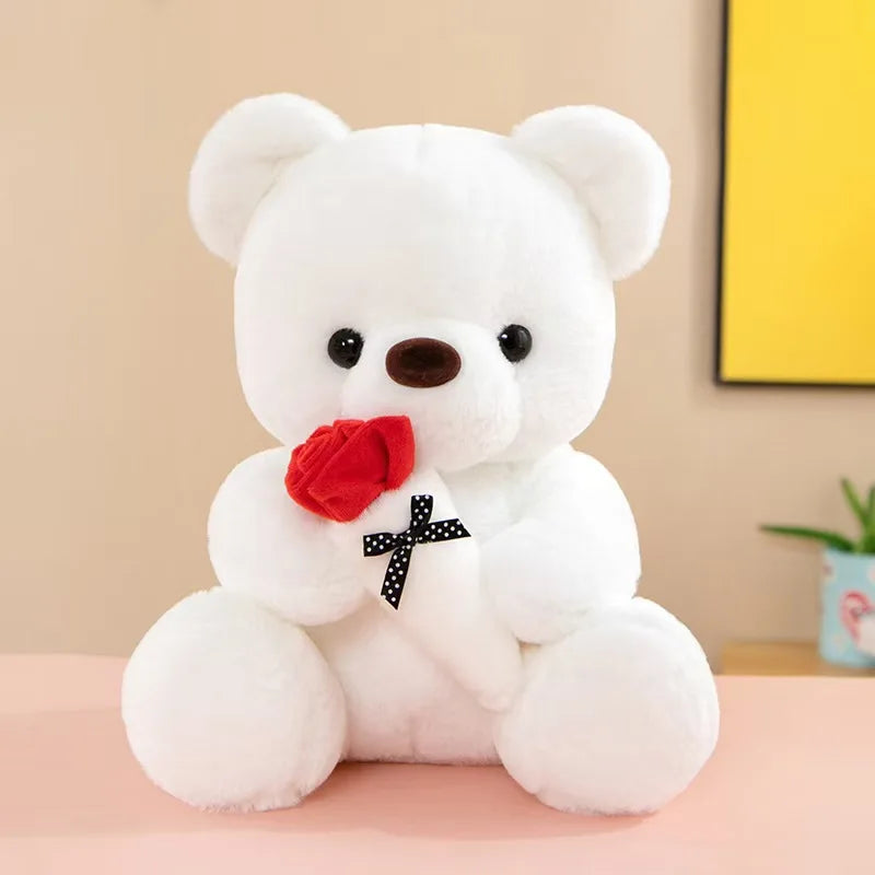 Soft Rose Plush Bear