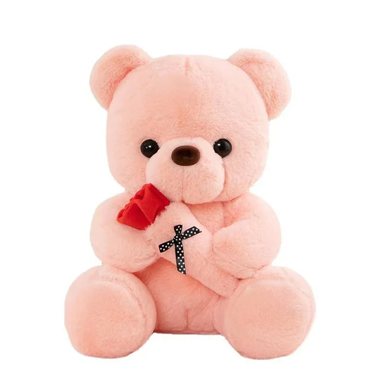 Soft Rose Plush Bear