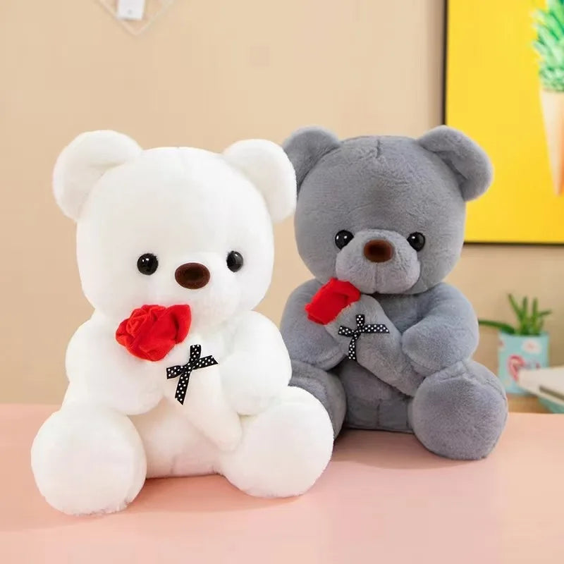 Soft Rose Plush Bear
