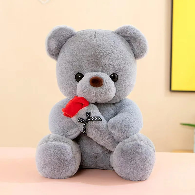 Soft Rose Plush Bear