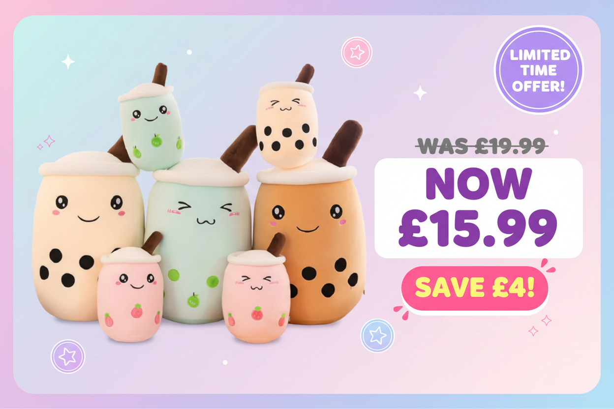 Bubble Tea Plush Toy Promotional Banner
